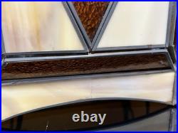 Tiffany Slag Stained Glass Art Deco Antique Pool Table Billiard Lamp Light MCM