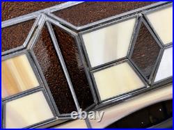 Tiffany Slag Stained Glass Art Deco Antique Pool Table Billiard Lamp Light MCM