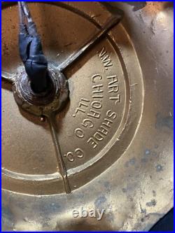 Tiffany Style N. W. Art Light Shade Company Slag Glass Lamp #39 Art Deco 28 VTG