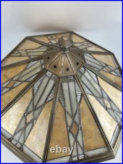 Tiffany Style Slag Stained Glass Mission Style Dual Light Table Lamp 25