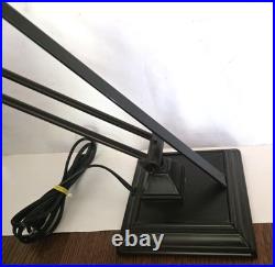 Tiffany Style Slag Stained Glass Mission Style adjustable Table Lamp 22 heavy