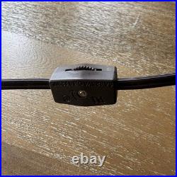 Tiffany Style Spectrum Shade Slag Mission Style Table Lamp Metal Base READ