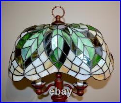 Tiffany Style Stained Glass Lamp Twin Arm Candelabra Design Table Lamp