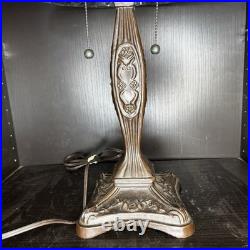 Tiffany Style Stained Glass Table Lamp Vintage Antique Slag Glass Shade