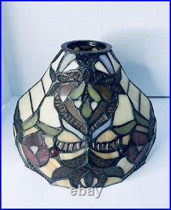 Tiffany Style Stained Slag Glass Light Pendant Lamp Shades Lot of 3