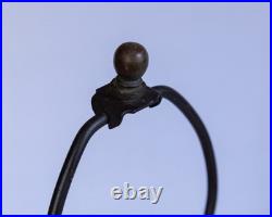 Tiffany-Style Stained Slag Glass water lily pond Table Lamp Floral Mosaic USA