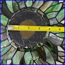 Tiffany Style Stained glass slag Iridescent floral lamp Shade 15 Tiffany Style Stained glass slag Iridescent floral lamp Shade 15
