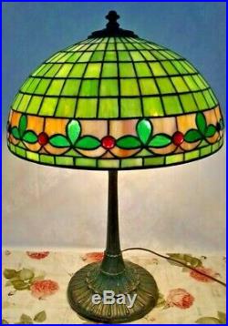 Tiffany Style WILKINSON leaded lamp Handel Duffner arts crafts slag glass era