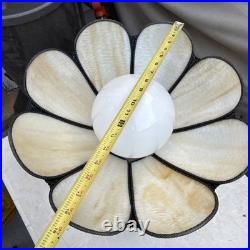 Tulip Caramel Slag Glass Hanging/Table Lamp Shade 19 Wide 11 Height. Complete Tulip Caramel Slag Glass Hanging/Table Lamp Shade 19 Wide 11 Height. Complete