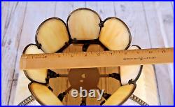 Tulip Lamp Shade Slag Glass Antique 8 Panel Hanging