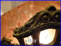 UNUSUAL 1920s Cinderella's Carriage SLAG GLASS Silhouette Lamp Art Deco