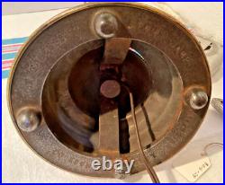 Unusual Antique Brass Boudoir Lamp White Slag Glass Shade PBL Co. #4910