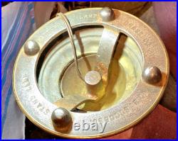 Unusual Antique Brass Boudoir Lamp White Slag Glass Shade PBL Co. #4910