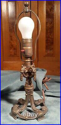 Unusual slag glass boudoir lamp circa 1920-1930