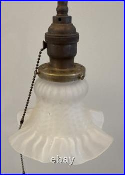 Uranium Akro Slag Floor Lamp Glowing Glass Ball Art Deco And Globe 58T Vintage