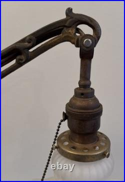 Uranium Akro Slag Floor Lamp Glowing Glass Ball Art Deco And Globe 58T Vintage
