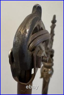 Uranium Akro Slag Floor Lamp Glowing Glass Ball Art Deco And Globe 58T Vintage