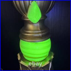 Uranium Glass Lamp Art Deco Style Vtg Antique Custom Build Houze Akro Agate Slag