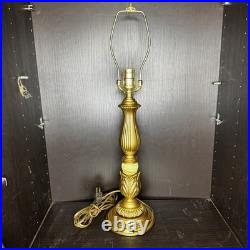 Uranium Glass Lamp Art Deco Style Vtg Antique Custom Build Houze Akro Agate Slag