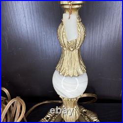 Uranium Glass Table Lamp Houze Akro Agate Slag Antique Vintage Art Deco Style