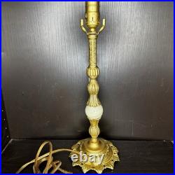 Uranium Glass Table Lamp Houze Akro Agate Slag Antique Vintage Art Deco Style