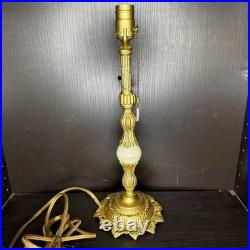 Uranium Glass Table Lamp Houze Akro Agate Slag Antique Vintage Art Deco Style