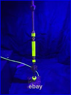 Uranium Slag Glass Bridge Arm Lioness Floor Lamp