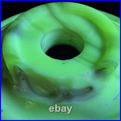 Uranium Slag Glass Houze/Vidrio 5.5 Inch Tiered Circle Base