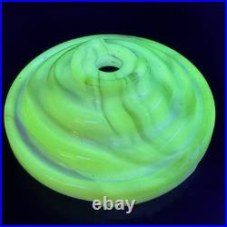 Uranium Slag Glass Houze/Vidrio 5.5 Inch Tiered Circle Base Uranium Slag Glass Houze/Vidrio 5.5 Inch Tiered Circle Base
