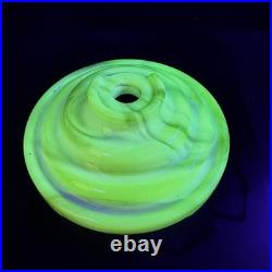 Uranium Slag Glass Houze/Vidrio 5.5 Inch Tiered Circle Base