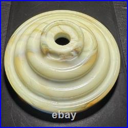 Uranium Slag Glass Houze/Vidrio 5.5 Inch Tiered Circle Base Uranium Slag Glass Houze/Vidrio 5.5 Inch Tiered Circle Base