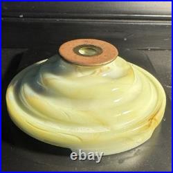 Uranium Slag Glass Houze/Vidrio 5.5 Inch Tiered Circle Base Uranium Slag Glass Houze/Vidrio 5.5 Inch Tiered Circle Base