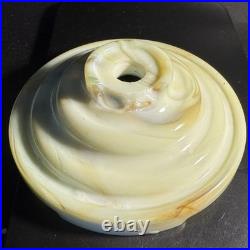 Uranium Slag Glass Houze/Vidrio 5.5 Inch Tiered Circle Base