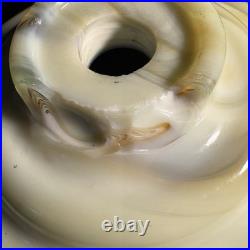 Uranium Slag Glass Houze/Vidrio 5.5 Inch Tiered Circle Base