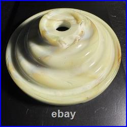 Uranium Slag Glass Houze/Vidrio 5.5 Inch Tiered Circle Base