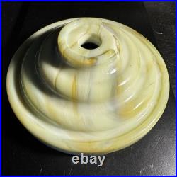 Uranium Slag Glass Houze/Vidrio 5.5 Inch Tiered Circle Base