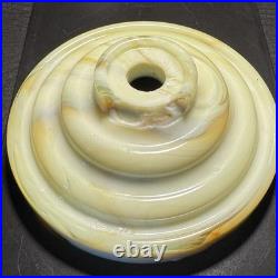 Uranium Slag Glass Houze/Vidrio 5.5 Inch Tiered Circle Base