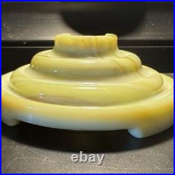 Uranium Slag Glass Houze/Vidrio 5.5 Inch Tiered Circle Base