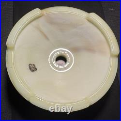 Uranium Slag Glass Houze/Vidrio 5.5 Inch Tiered Circle Base Uranium Slag Glass Houze/Vidrio 5.5 Inch Tiered Circle Base