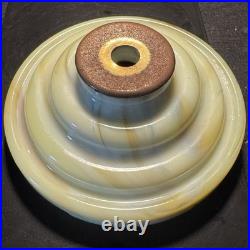 Uranium Slag Glass Houze/Vidrio 5.5 Inch Tiered Circle Base