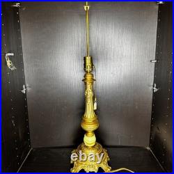 Uranium Slag Glass Lamp Houze Akro Agate Art Deco Antique Vintage