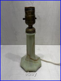 Uranium Vintage Houze X Art Deco Uranium Slag Glass Table Lamp