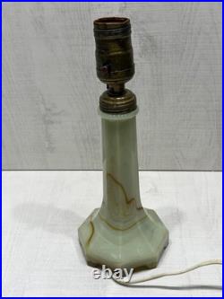 Uranium Vintage Houze X Art Deco Uranium Slag Glass Table Lamp