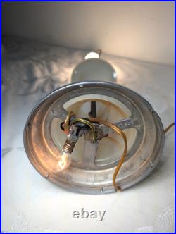 VTG Art Deco Chrome Slag Glass Table Electric Lighter Lamp VTG Art Deco Chrome Slag Glass Table Electric Lighter Lamp