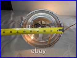 VTG Art Deco Chrome Slag Glass Table Electric Lighter Lamp