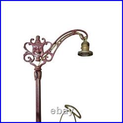 VTG Cast Iron Floor Lamp Comedy Mask Bridge Slag Ball Spacer #50 Art Deco Base