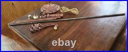VTG Cast Iron Floor Lamp Comedy Mask Bridge Slag Ball Spacer #50 Art Deco Base