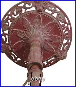 VTG Cast Iron Floor Lamp Comedy Mask Bridge Slag Ball Spacer #50 Art Deco Base