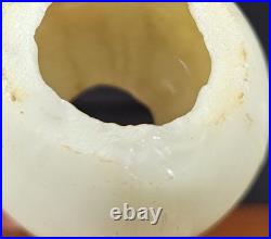 VTG Cast Iron Floor Lamp Comedy Mask Bridge Slag Ball Spacer #50 Art Deco Base