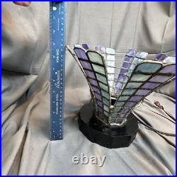 VTG Primitave Unique Handmade Slag Glass Electric Table Tulip shape Lamp VIDEO VTG Primitave Unique Handmade Slag Glass Electric Table Tulip shape Lamp VIDEO